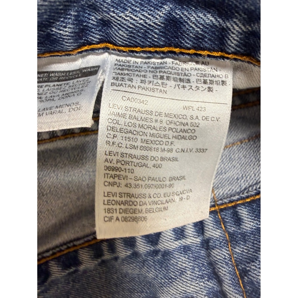 Levis 550 Relaxed Fit Tapered Leg Light Wash Blue Denim Jeans Mens 42x32 - Picture 2 of 12